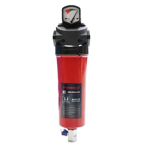 HRS-MFD1200PF Фильтр магистральный с датчиком загрязненности и автоматическим конденсатоотводчиком; Производительность: 1200 л/мин; Максимальное давление: 16 бар; Фильтрация твердых частиц: 0.01 мкм; Остаточное содержание масла: 0.001 мг/м3; Соединен