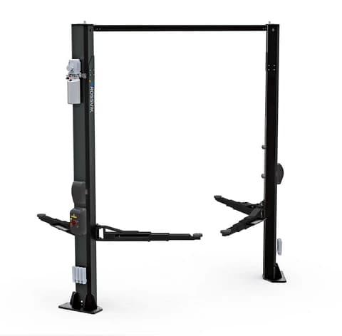 Автоподъемник двухстоечный ROSSVIK PRO V2-4.5L г/п 4.5т, 380В, с верхней синхронизацией. Серый