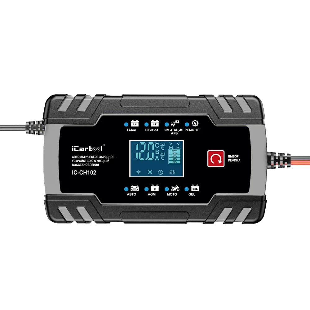 IC-CH102 Импульсное зарядное устройство 12/24В с функцией восстановления iCartool IC-CH102