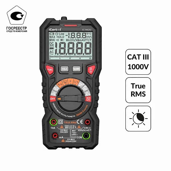 IC-M120 Профессиональный цифровой мультиметр iCartool IC-M120