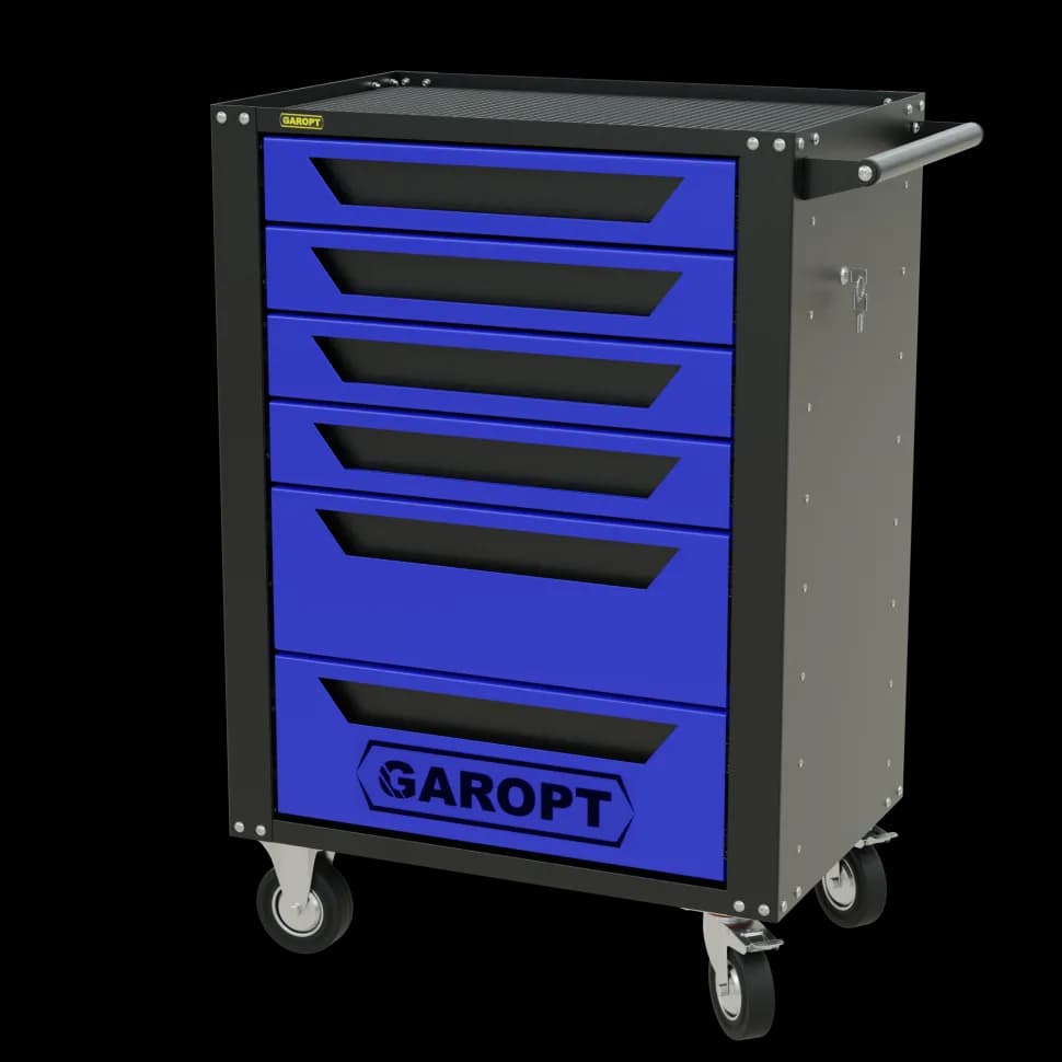Инструментальная тележка GAROPT GTH6, 6 ящиков, серия «High», синяя