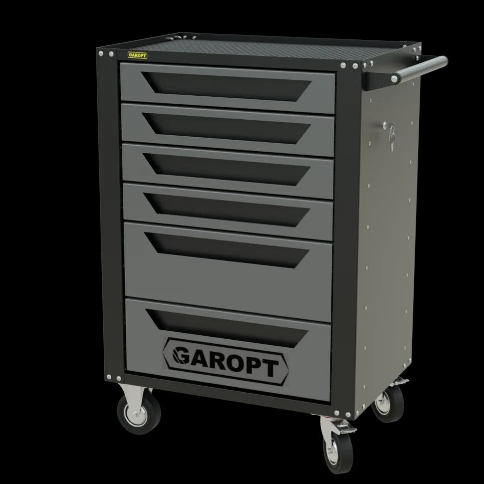 Инструментальная тележка GAROPT GTH6, 6 ящиков, серия «High», серая