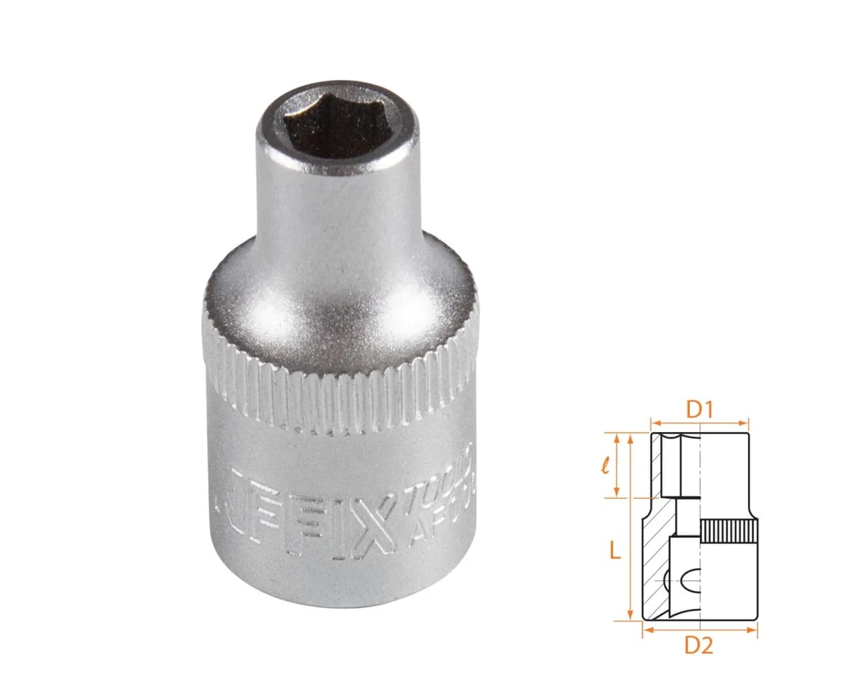 Головка торцевая стандартная шестигранная 3/8", 6 мм AFFIX AF00030006