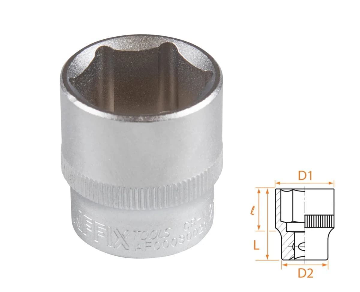 Головка торцевая стандартная шестигранная 3/8", 21 мм AFFIX AF00030021