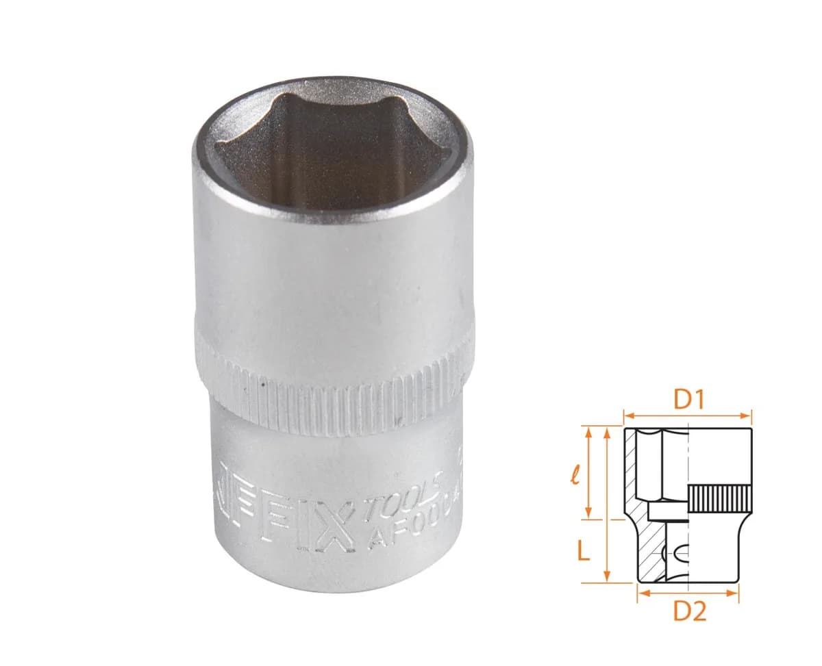 Головка торцевая стандартная шестигранная 1/2", 17 мм AFFIX AF00040017