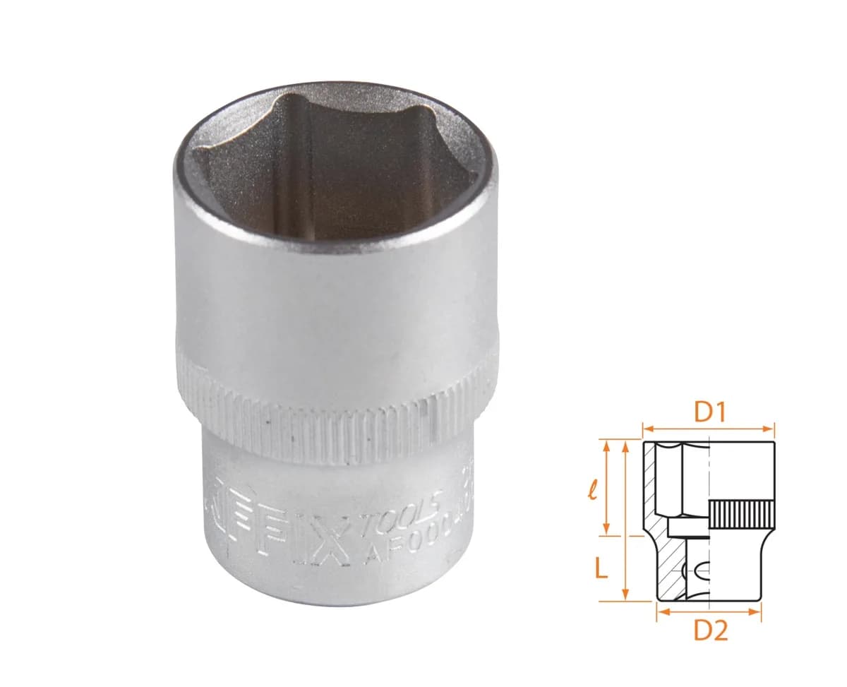 Головка торцевая стандартная шестигранная 1/2", 21 мм AFFIX AF00040021