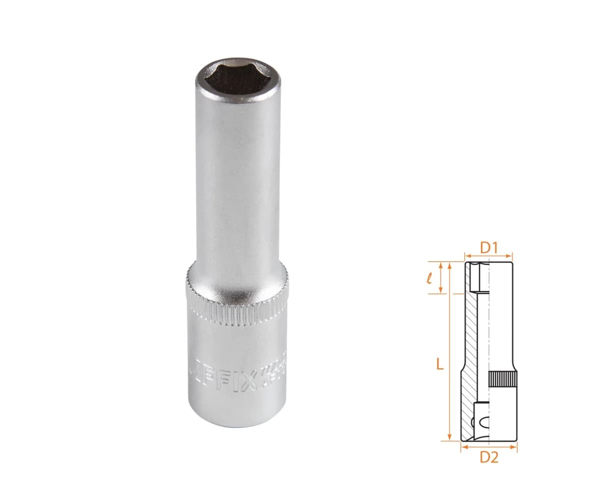 Головка торцевая глубокая шестигранная 3/8", 9 мм AFFIX AF00130009