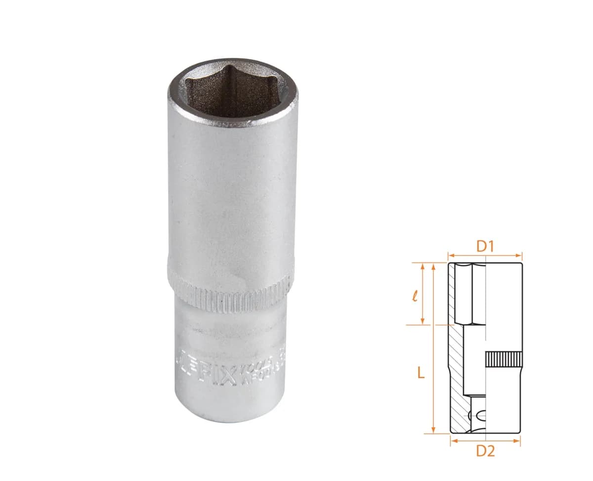 Головка торцевая глубокая шестигранная 3/8", 15 мм AFFIX AF00130015