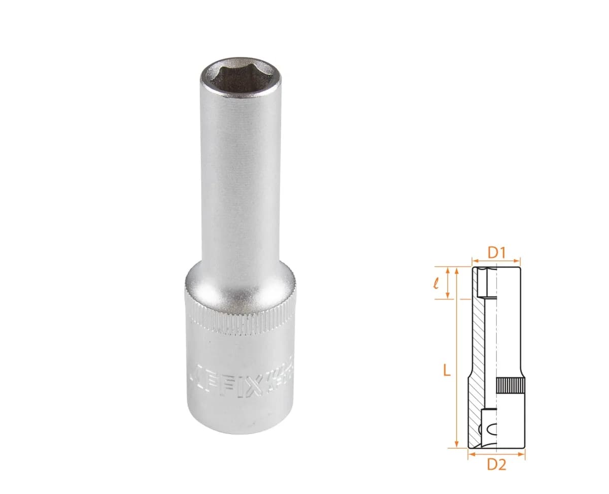 Головка торцевая глубокая шестигранная 1/2", 10 мм AFFIX AF00140010