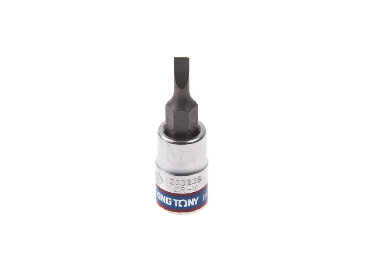 Насадка (бита) торцевая 1/4", Slotted, 3,5х0,5 мм, L = 37 мм  KING TONY 203235