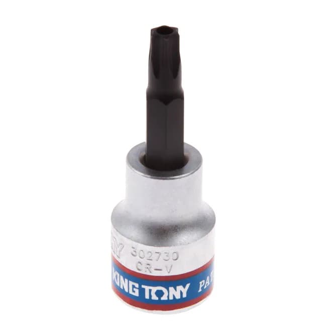 Насадка (бита) торцевая 3/8", Torx, T30, L = 50 мм, с отверстием KING TONY 302730