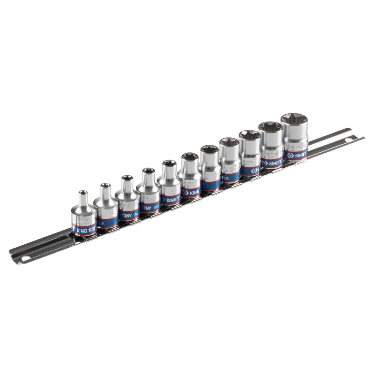 Набор торцевых головок 3/8", TORX Е-стандарт, E4-E18, 11 предметов KING TONY 3121PR