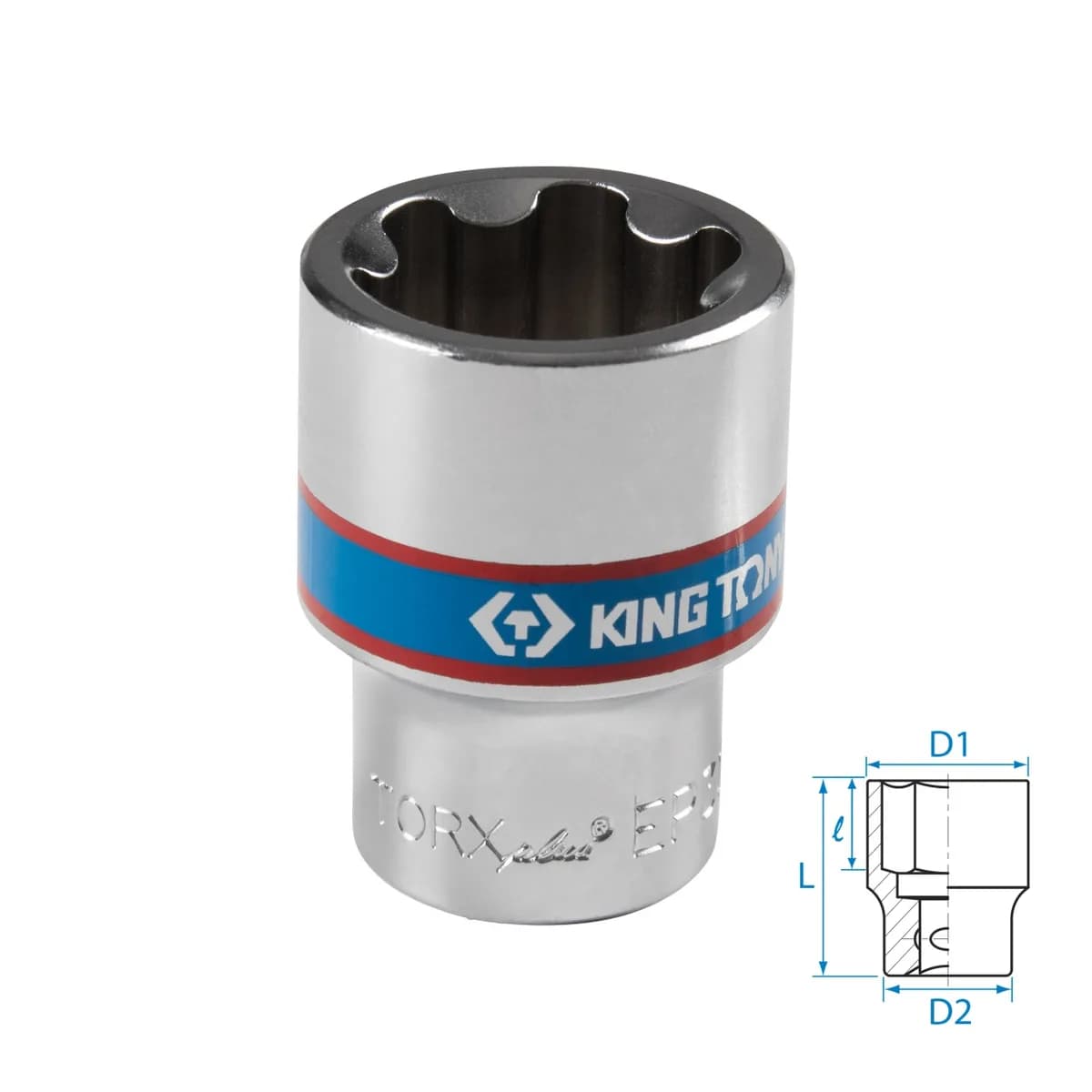 Головка торцевая TORX Plus 1/2", EP30, L = 45 мм KING TONY 433E30M
