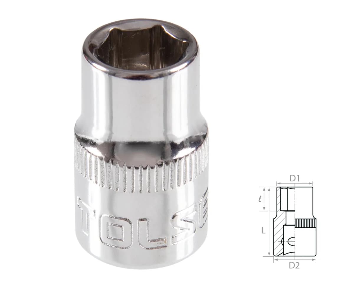 Головка торцевая стандартная шестигранная 3/8", 11 мм TOLSEN TT16311