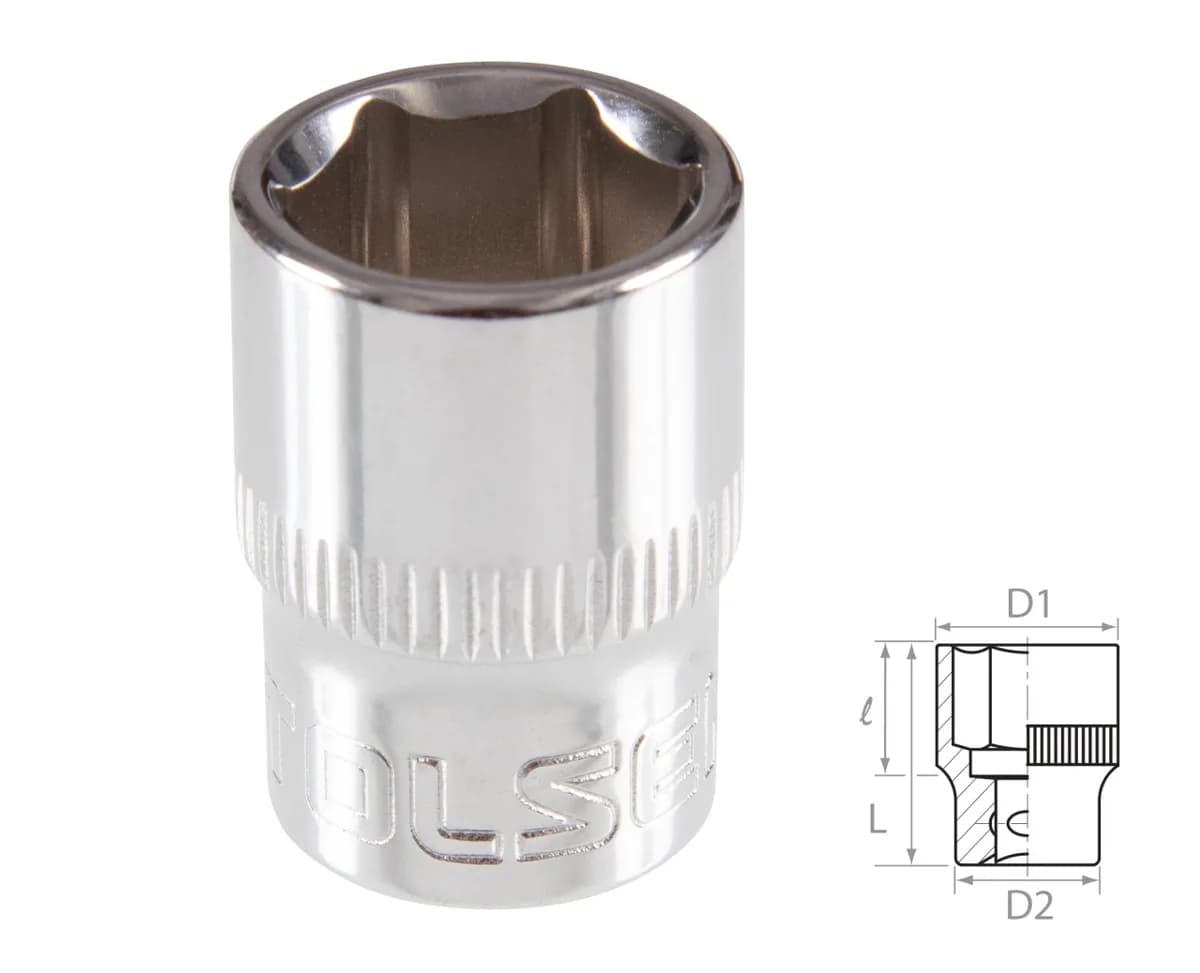 Головка торцевая стандартная шестигранная 3/8", 15 мм TOLSEN TT16315