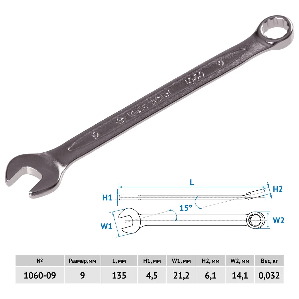 Ключи гаечные 1060-09
