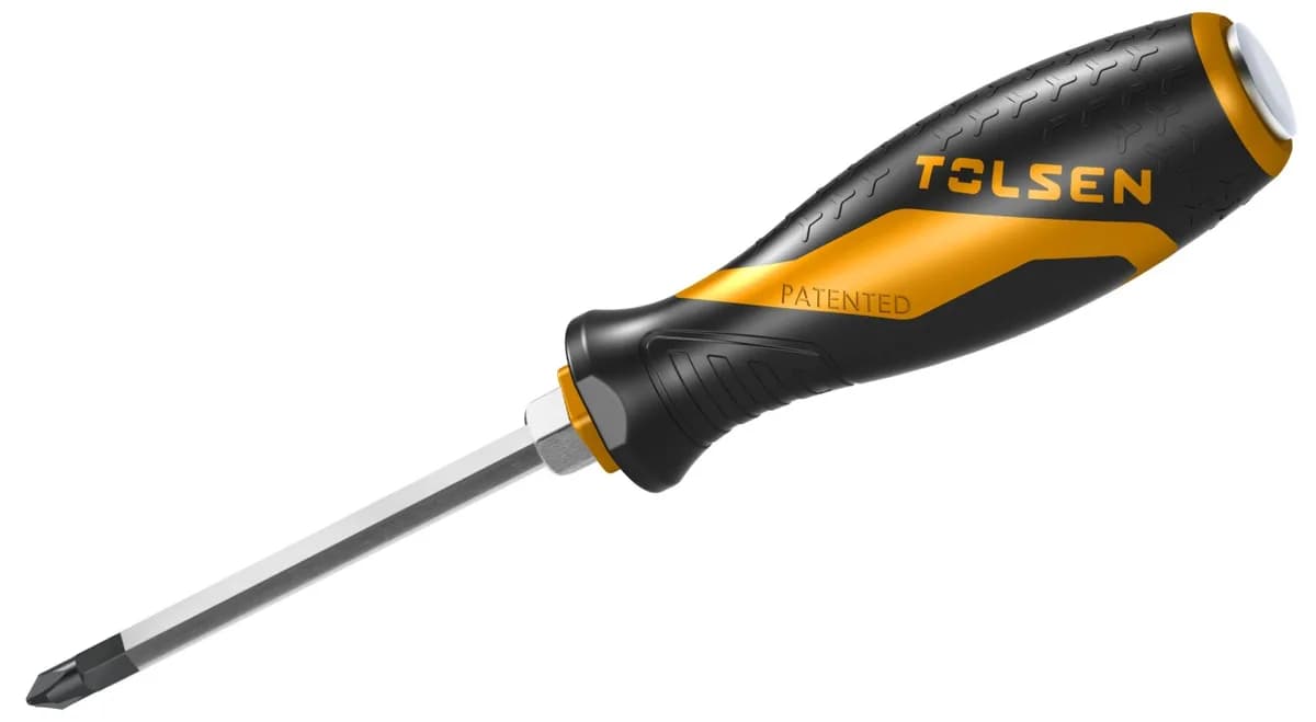 Отвертка крестовая "GRIPro", Phillips, PH1, 75 мм, силовая TOLSEN TT20121