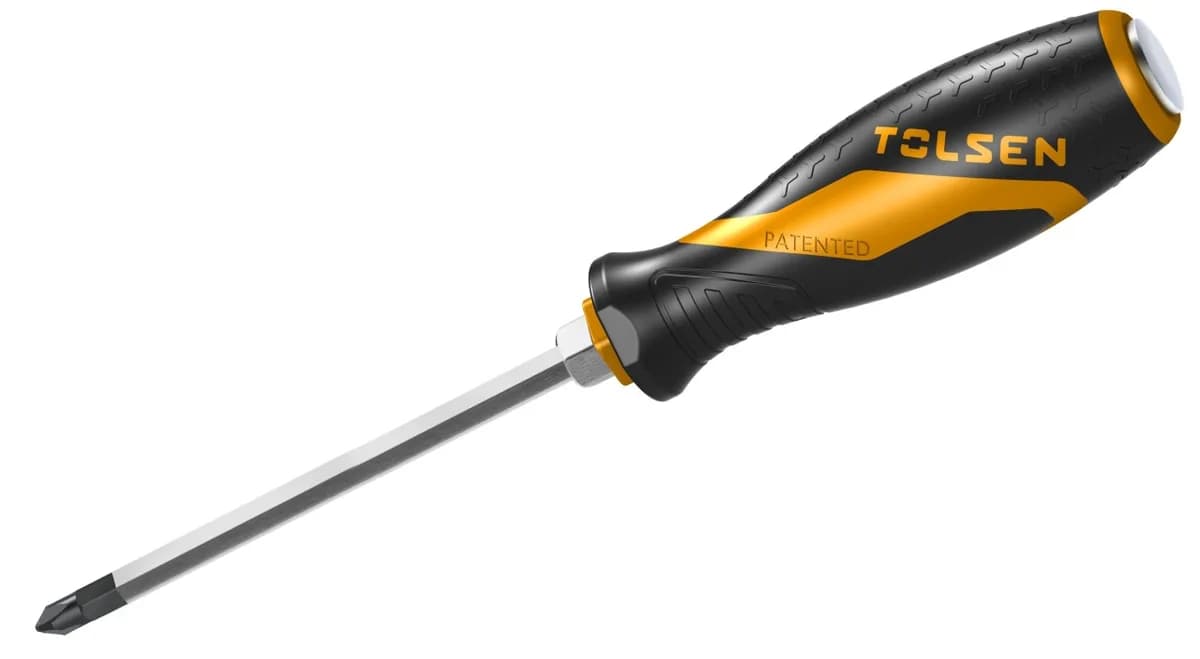 Отвертка крестовая "GRIPro", Phillips, PH2, 150 мм, силовая TOLSEN TT20125