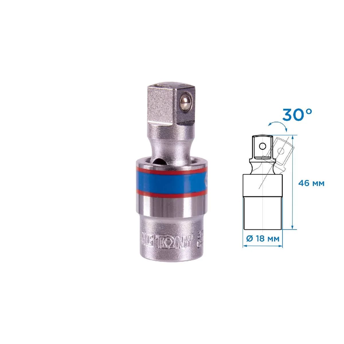 Кардан 3/8", шаровый KING TONY 3794