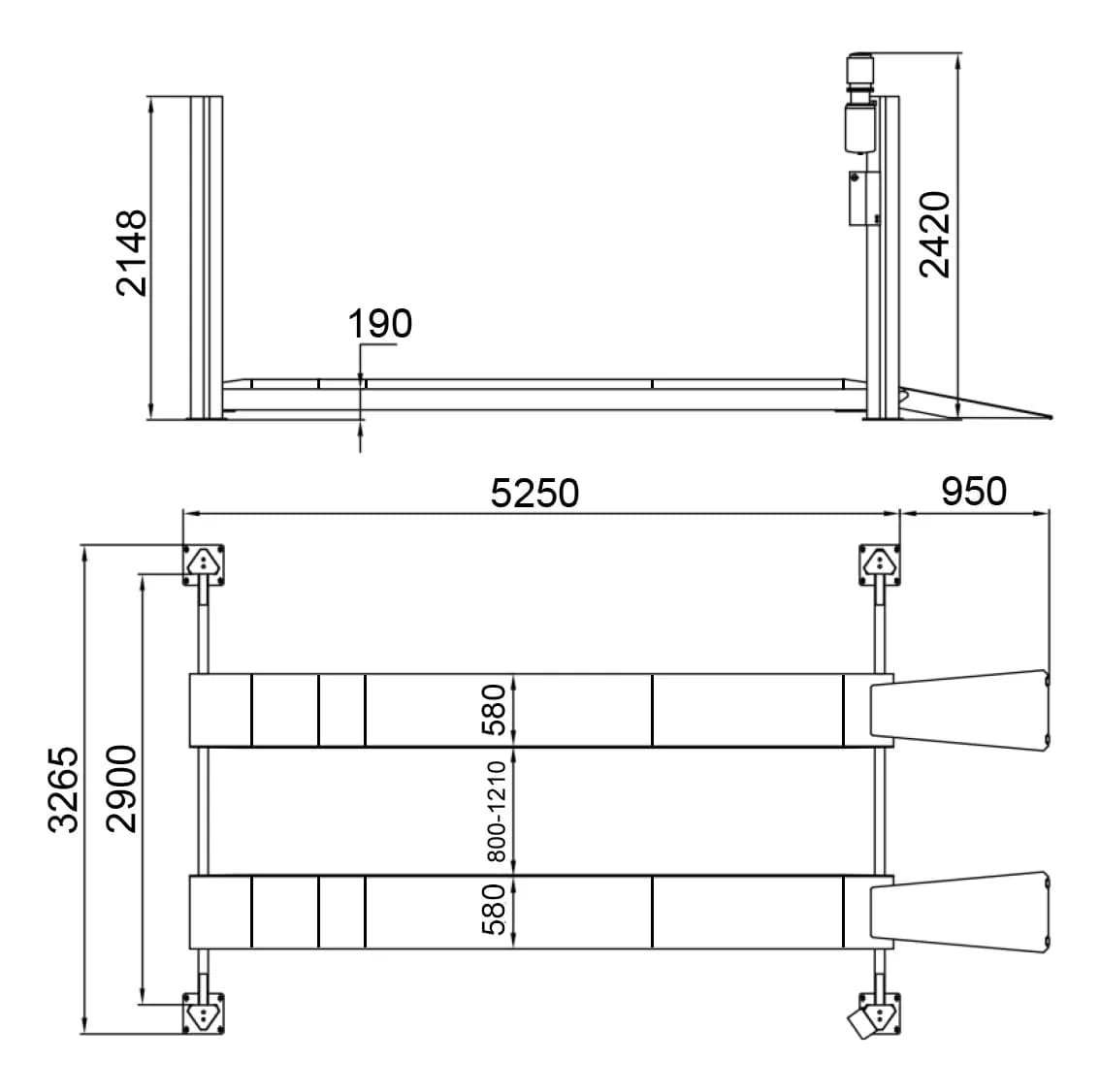 Подъёмники четырёхстоечные 4ED0600
