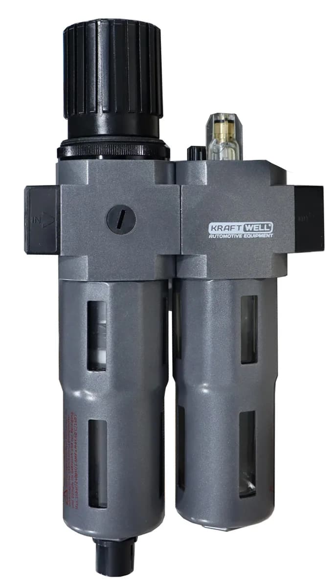 KraftWell KRW-FRC12 Фильтр с редуктором и лубрикатором 1/2", PRO