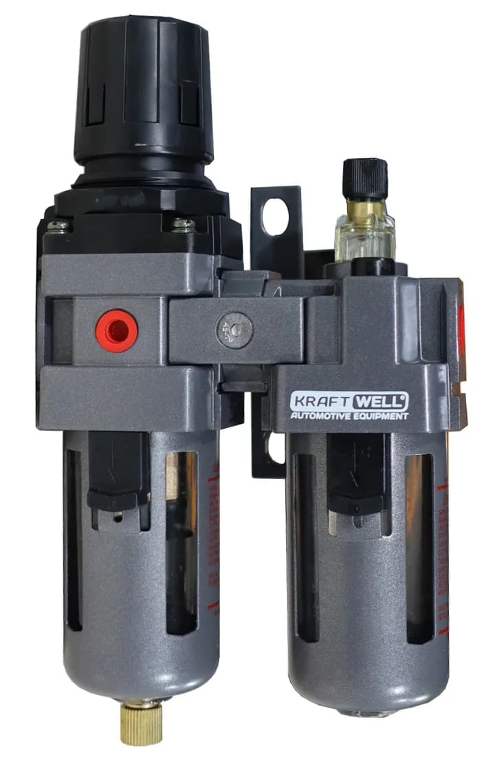 KraftWell KRW-FRL14C Фильтр с редуктором и лубрикатором 1/4", STD
