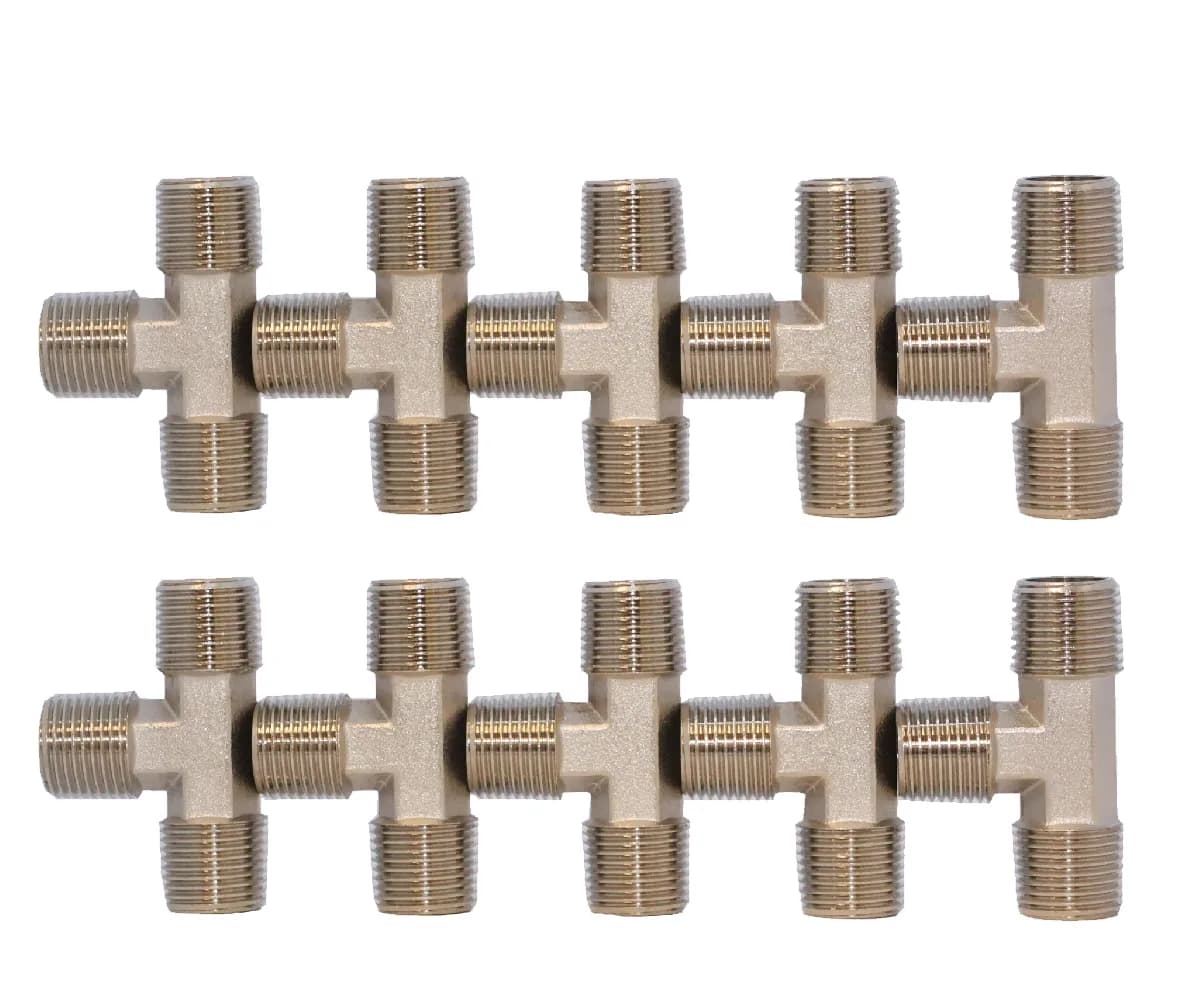 KraftWell KRW-TT12M3-10 Тройник Т-образный M1/2"-M1/2"-M1/2", 10 шт