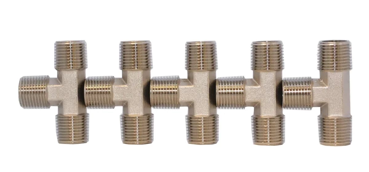 KraftWell KRW-TT12M3-5 Тройник Т-образный M1/2"-M1/2"-M1/2", 5 шт