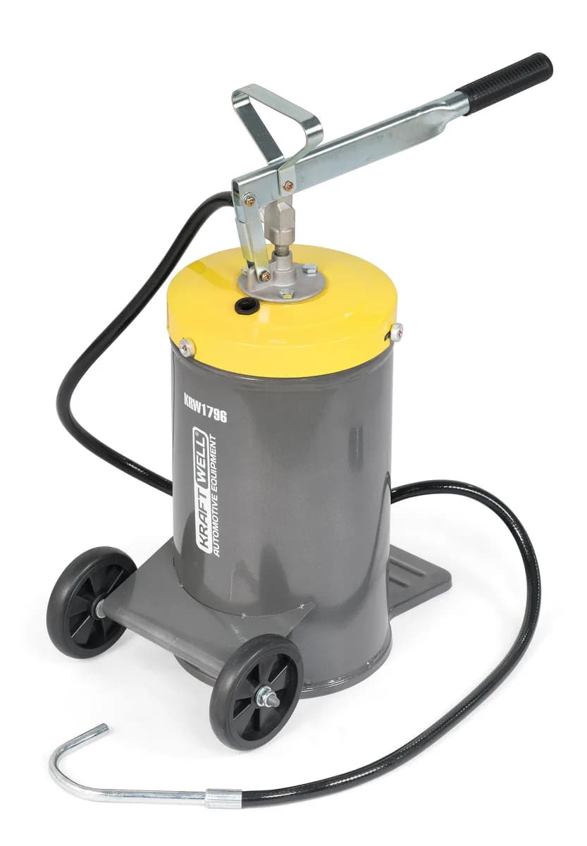 KraftWell KRW1796 Нагнетатель масла ручной, 16 л, мобильный