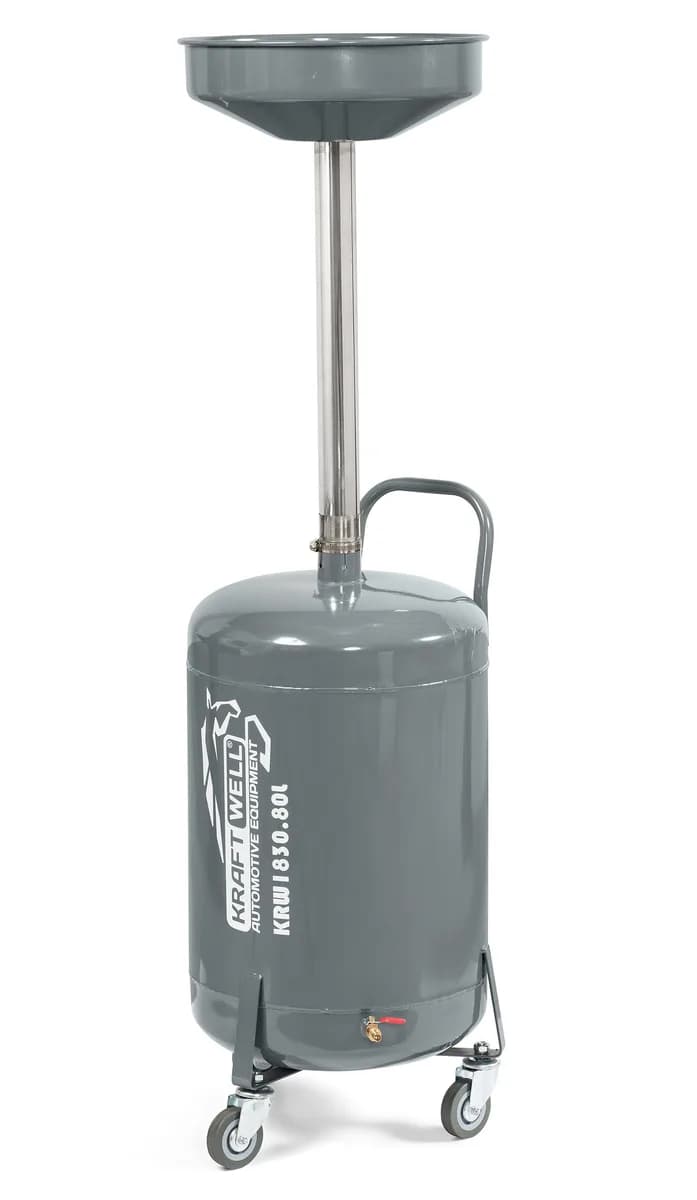 KraftWell KRW1830.80L Установка слива масла, подъемная ванна, 90 л