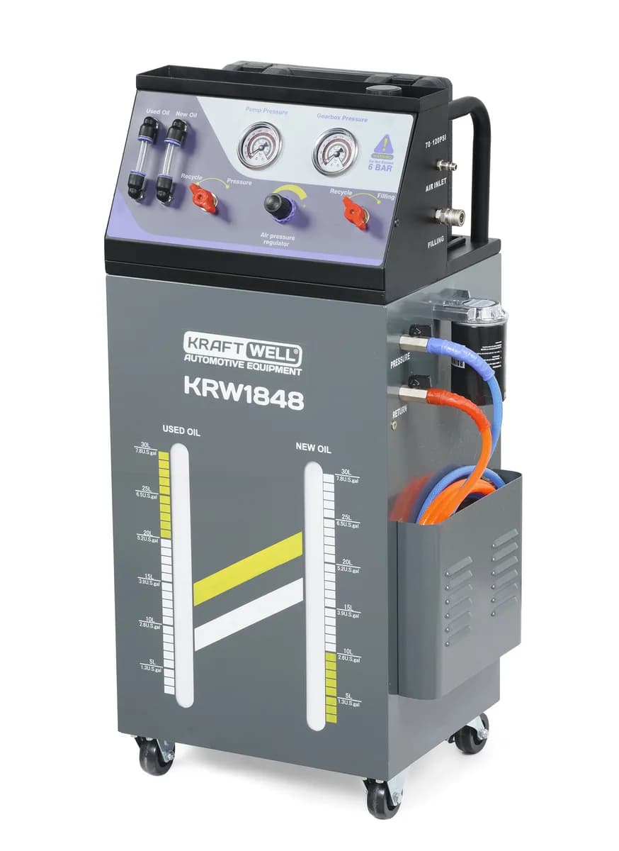 KraftWell KRW1848 Установка для замены масла в АКПП., пневматическая