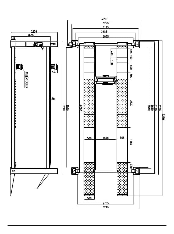 Подъёмники четырёхстоечные KRW6.5WA