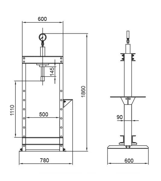 Пресс 20 т KraftWell/MEGA KRWPR20
