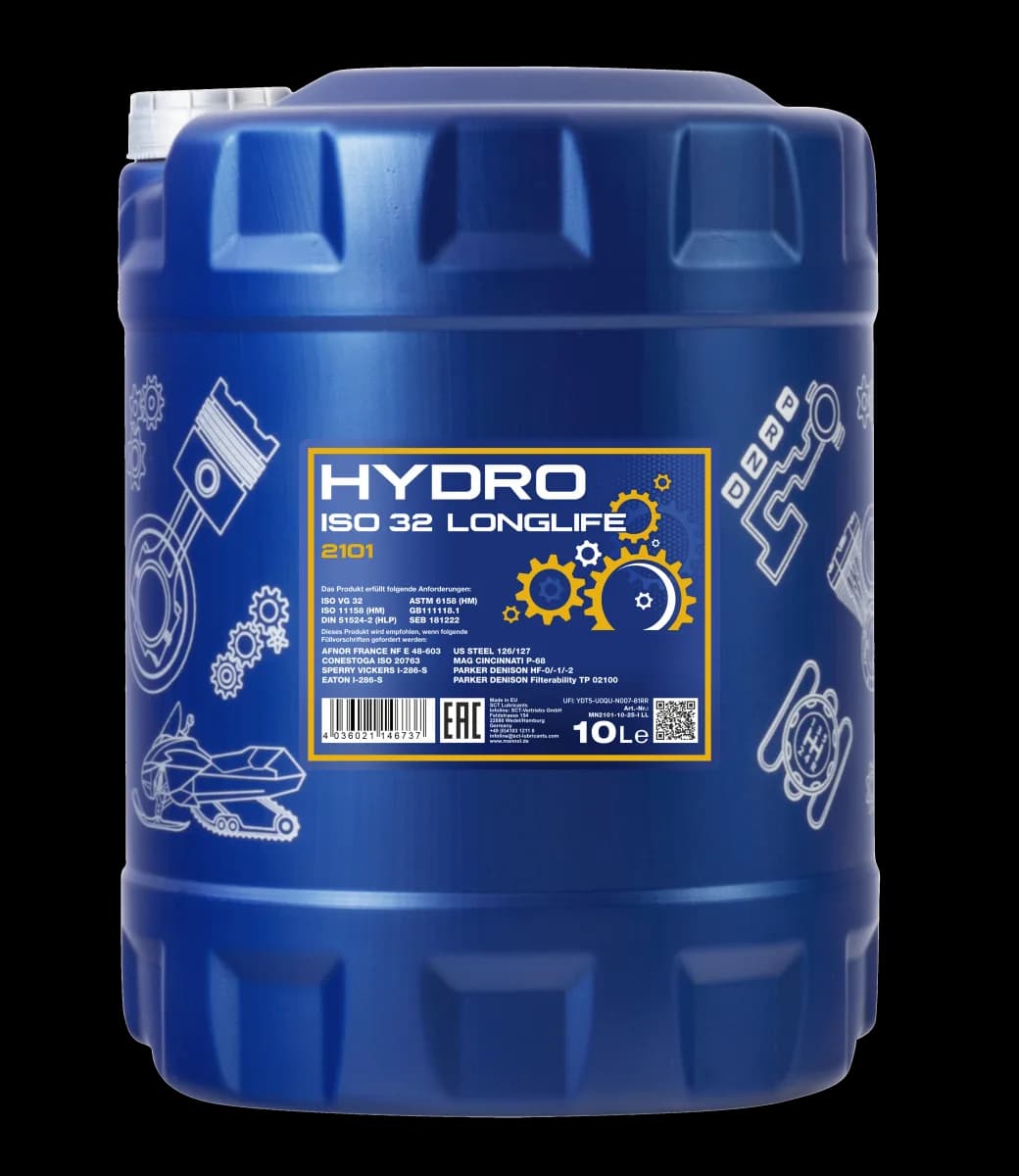 Гидравлическое масло Hydro ISO 32, 10 л — Mannol