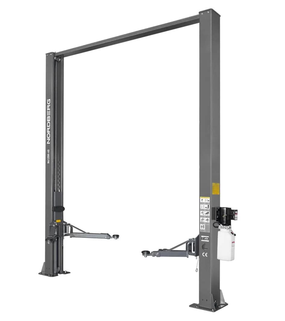 N4120H-4G_3+2 Nordberg Подъемник двухстоечный 4 т, верхняя синхронизация, H=3,6 м, серый