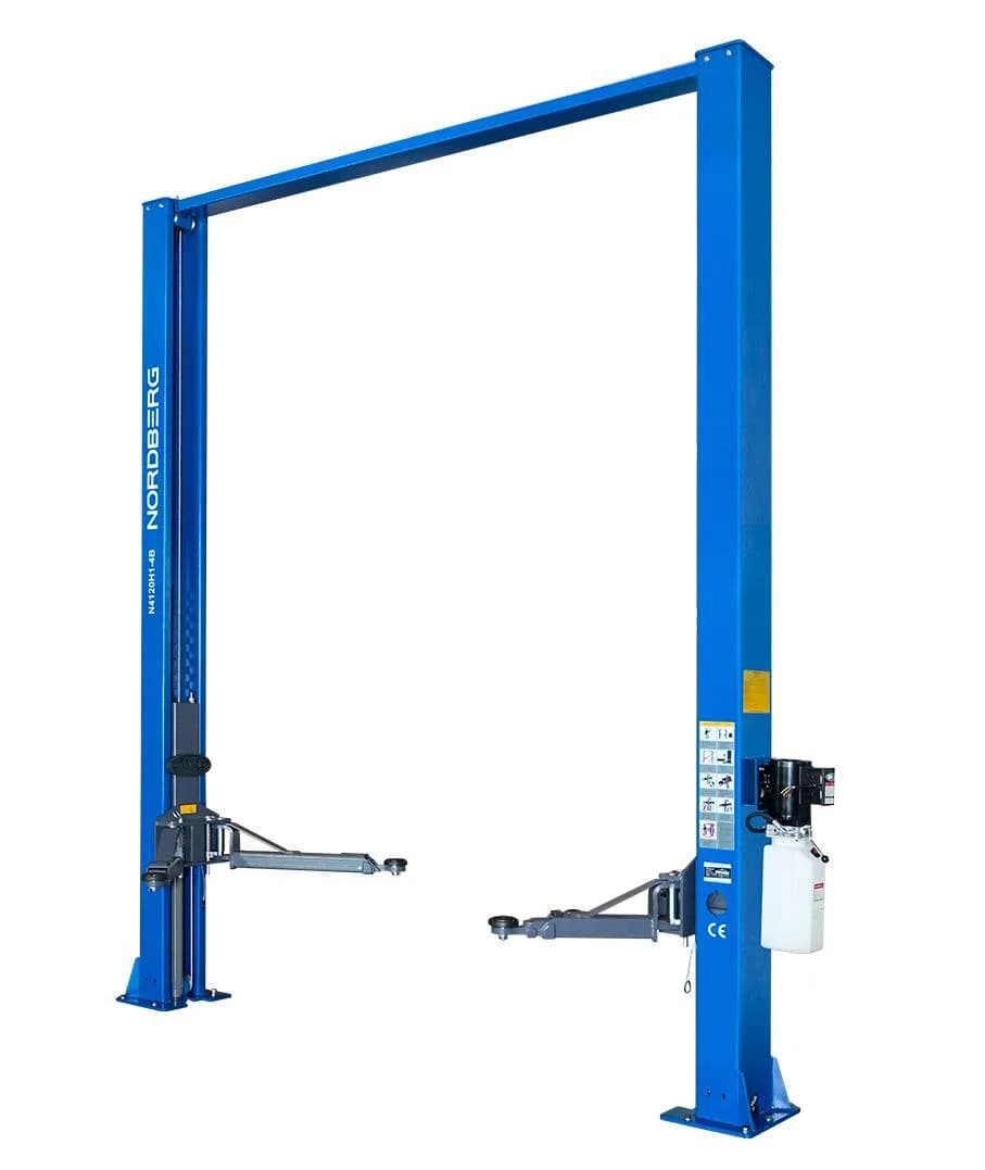 N4120H1-4B_3+2 Nordberg Подъемник двухстоечный 4 т, верхняя синхронизация, H=4 м, синий