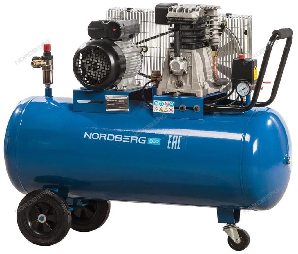 NCE100/400-220 NORDBERG ECO Компрессор поршневой с ременным приводом, объем 100 л