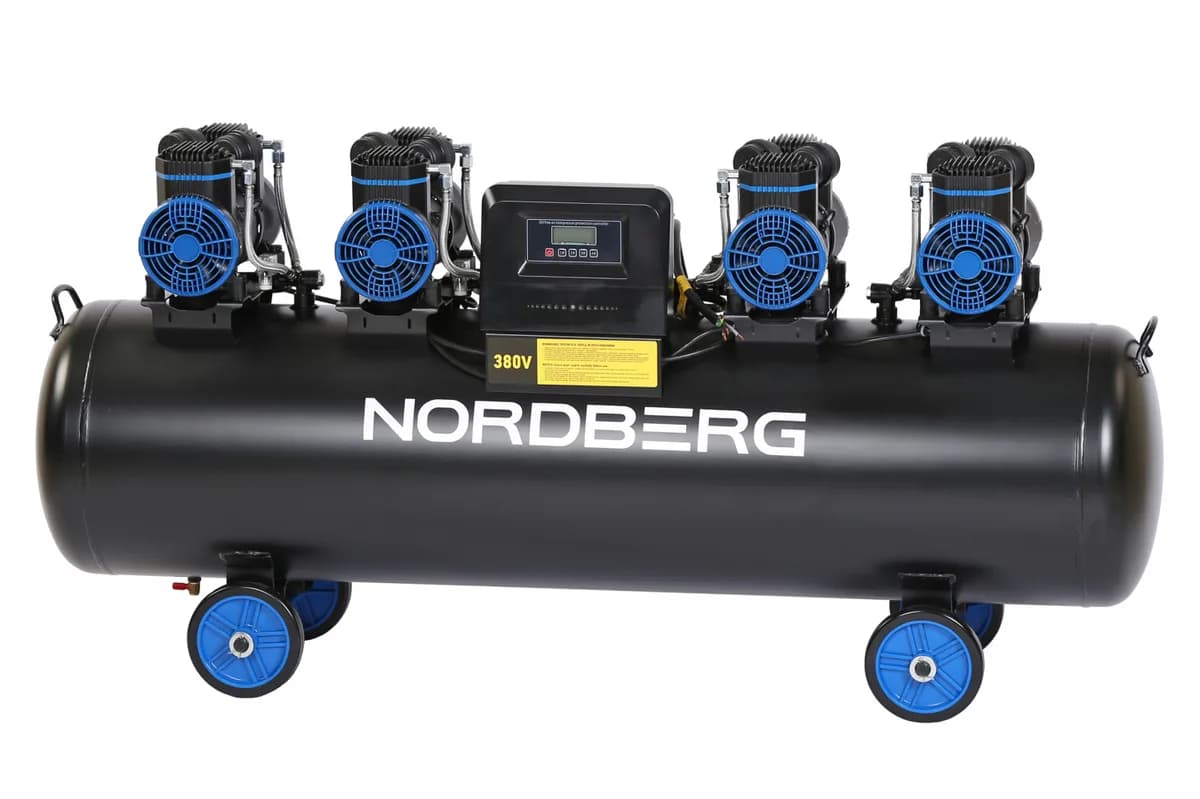 NCEO200/1000 NORDBERG Компрессор безмасляный 380 В, ресивер 200 л, 1000 л/мин