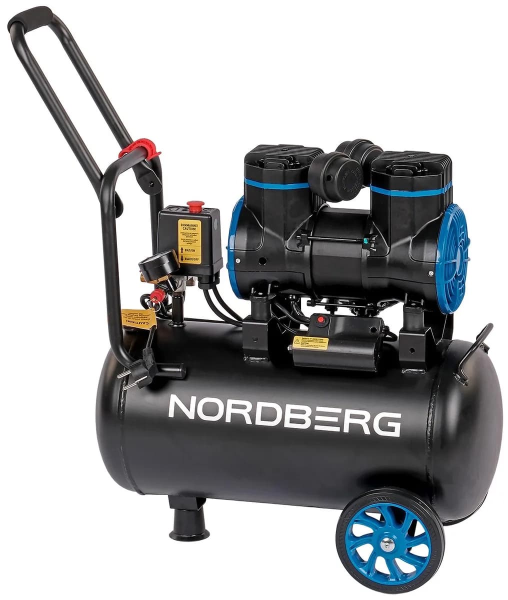 NCEO24/250 NORDBERG Компрессор безмасляный 220 В, ресивер 24 л, 250 л/мин