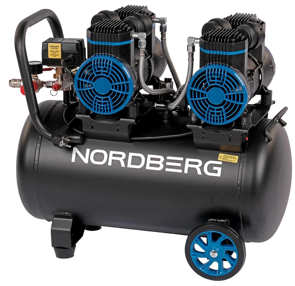 NCEO50/500 NORDBERG Компрессор безмасляный 220 В, ресивер 50 л, 500 л/мин