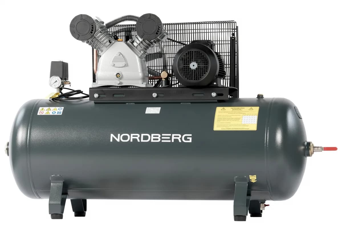 NCP300/880 NORDBERG Компрессор поршневой с ременной передачей 380В, ресив. 270л, 880л/мин