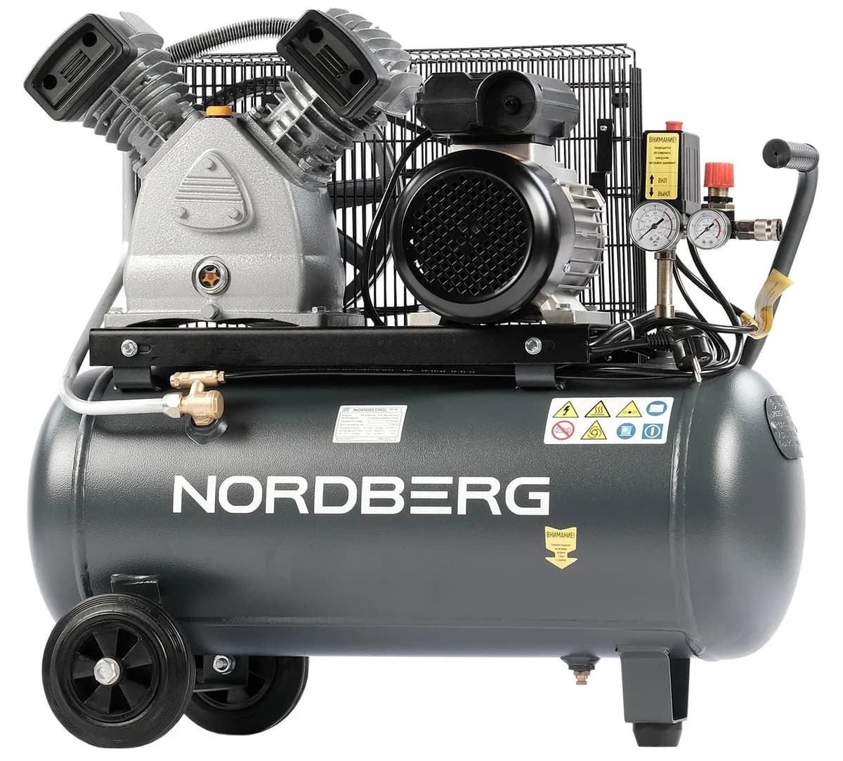 NCP50/420A NORDBERG Компрессор поршневой 220В ресивер 50л 420л/мин