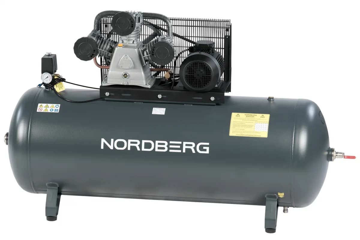 NCP500/950 NORDBERG Компрессор поршневой с ременной передачей 380В, ресив. 500л, 950л/мин