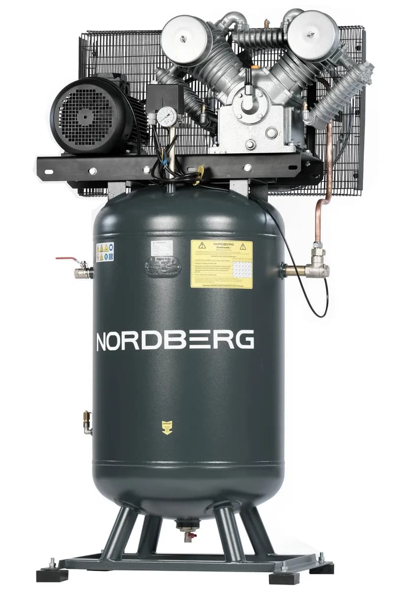 NCPV300/1400 NORDBERG Компрессор вертикальный поршневой с ременной передачей 380В, ресив. 270л, 1400л/мин