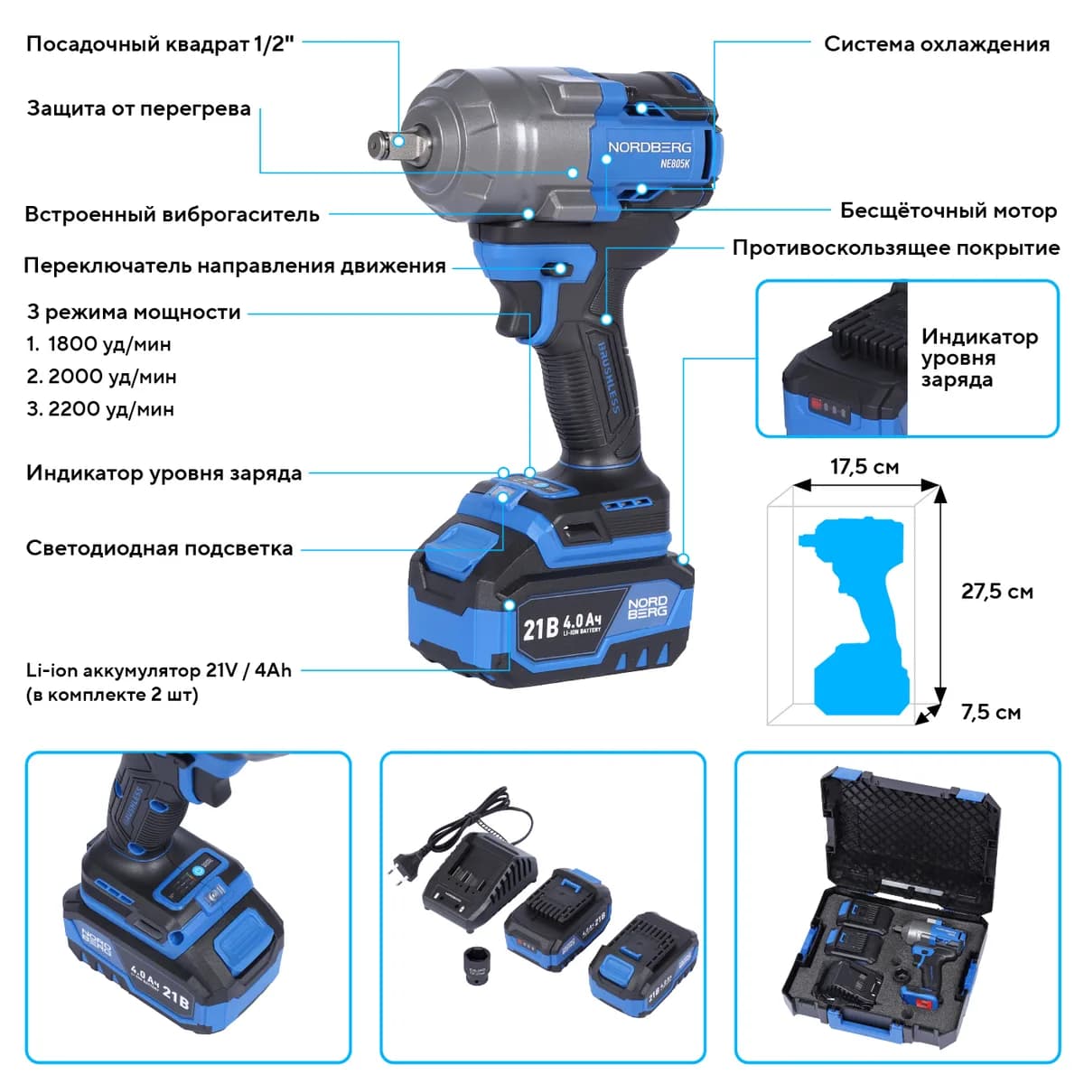 Электрогайковёрты NE805K