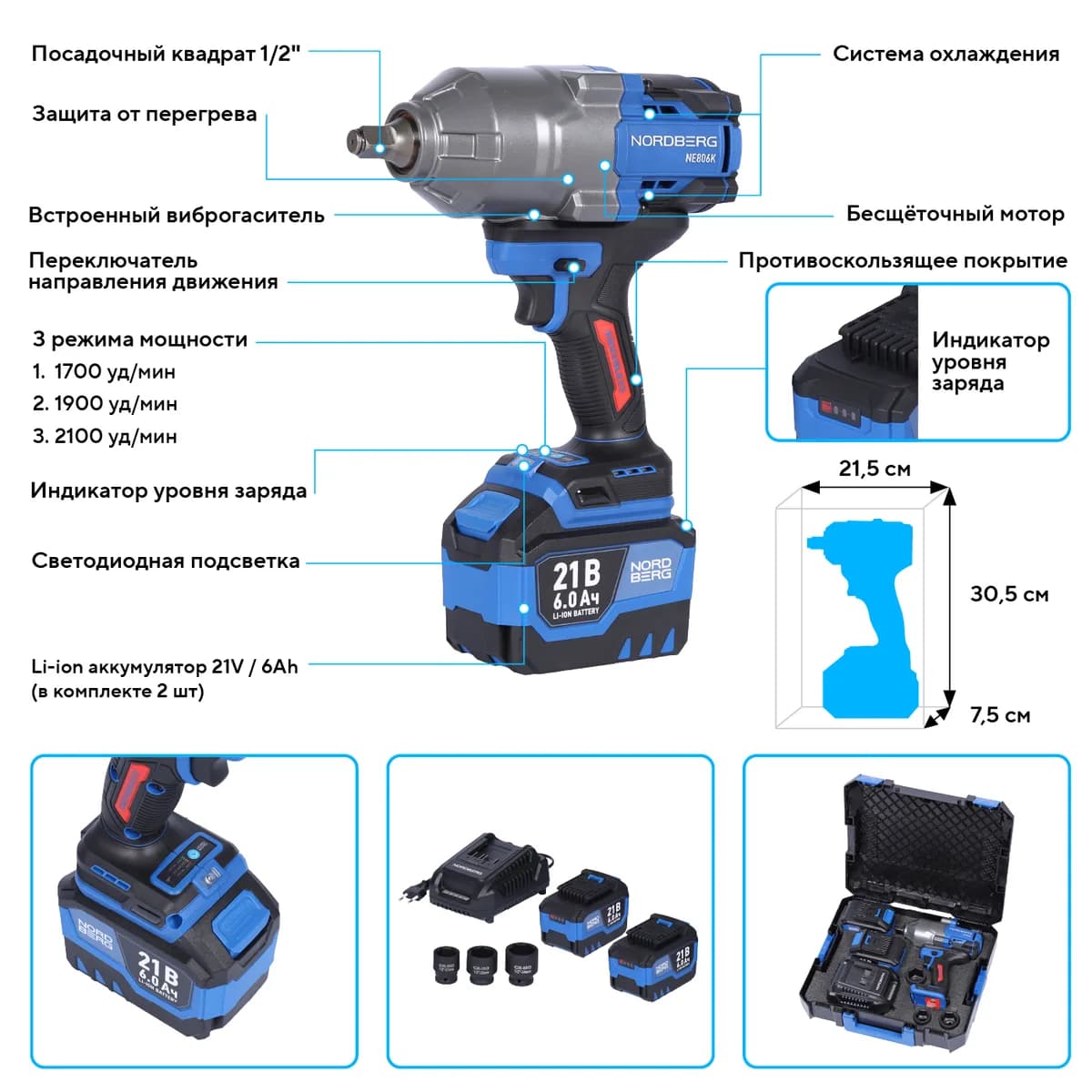 Электрогайковёрты NE806K-1/2