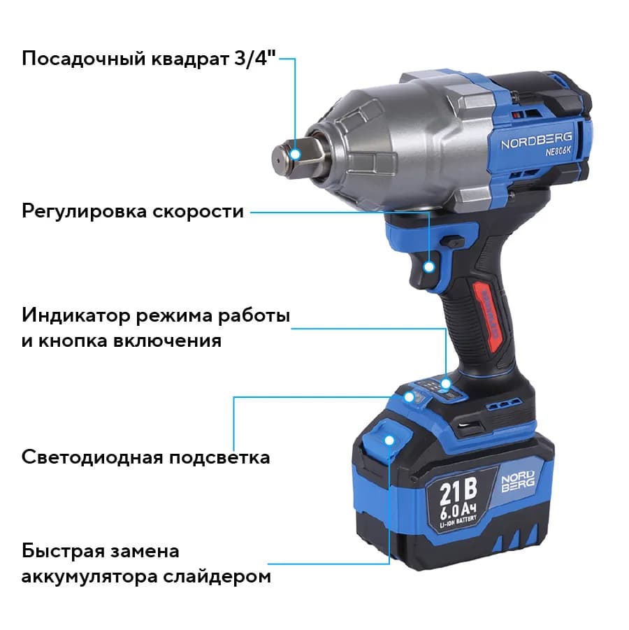 Электрогайковёрты NE806K-3/4