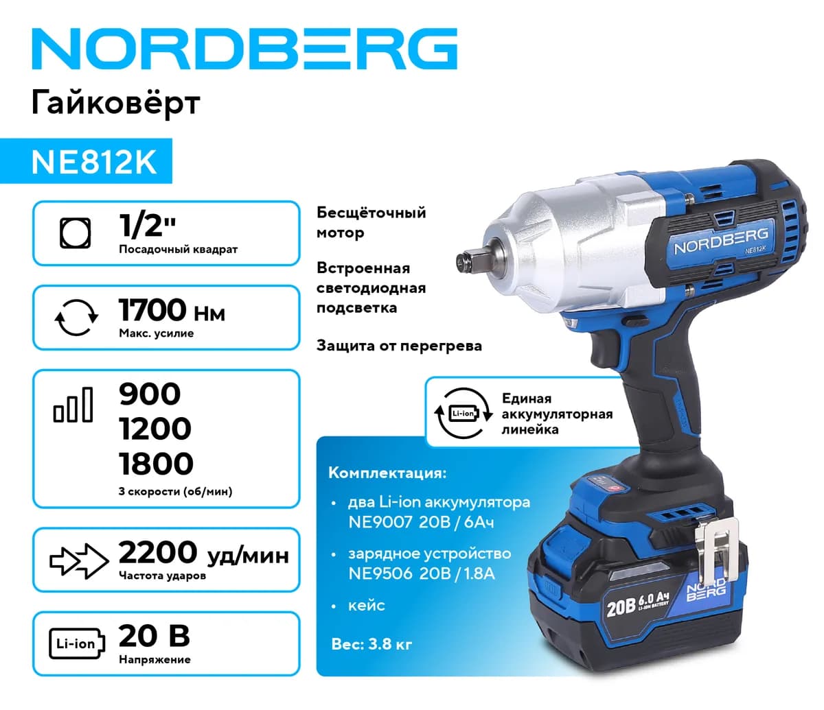 Электрогайковёрты NE812K