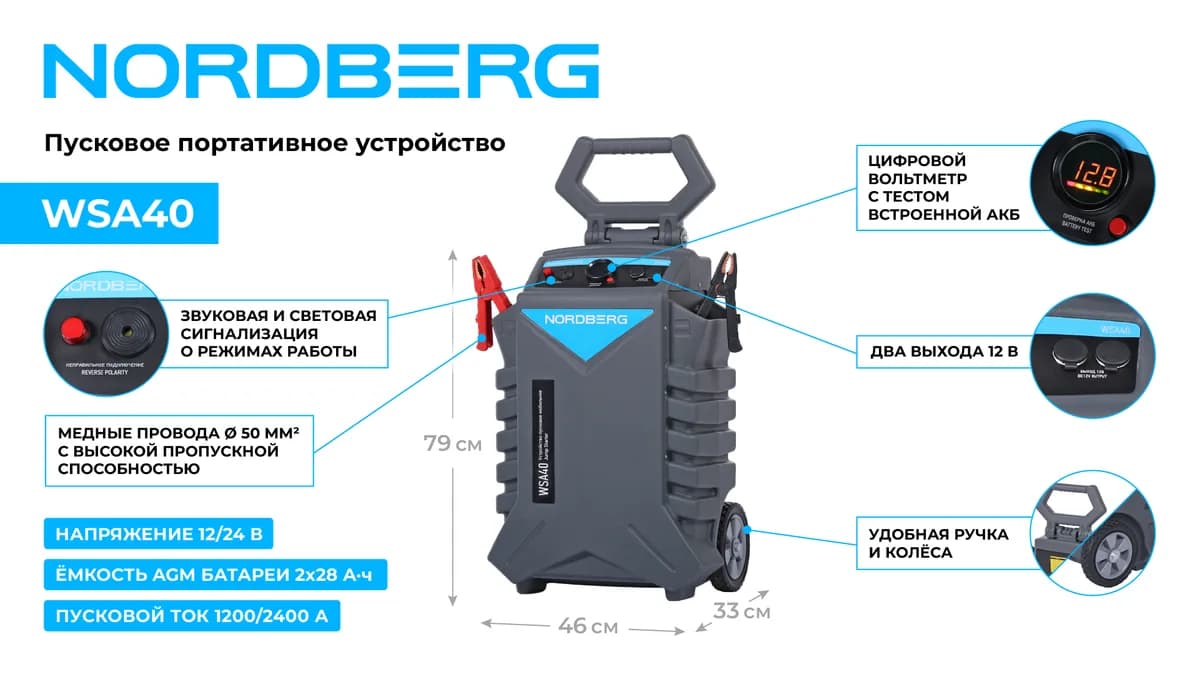 Зарядные и пуско-зарядные устройства WSA40