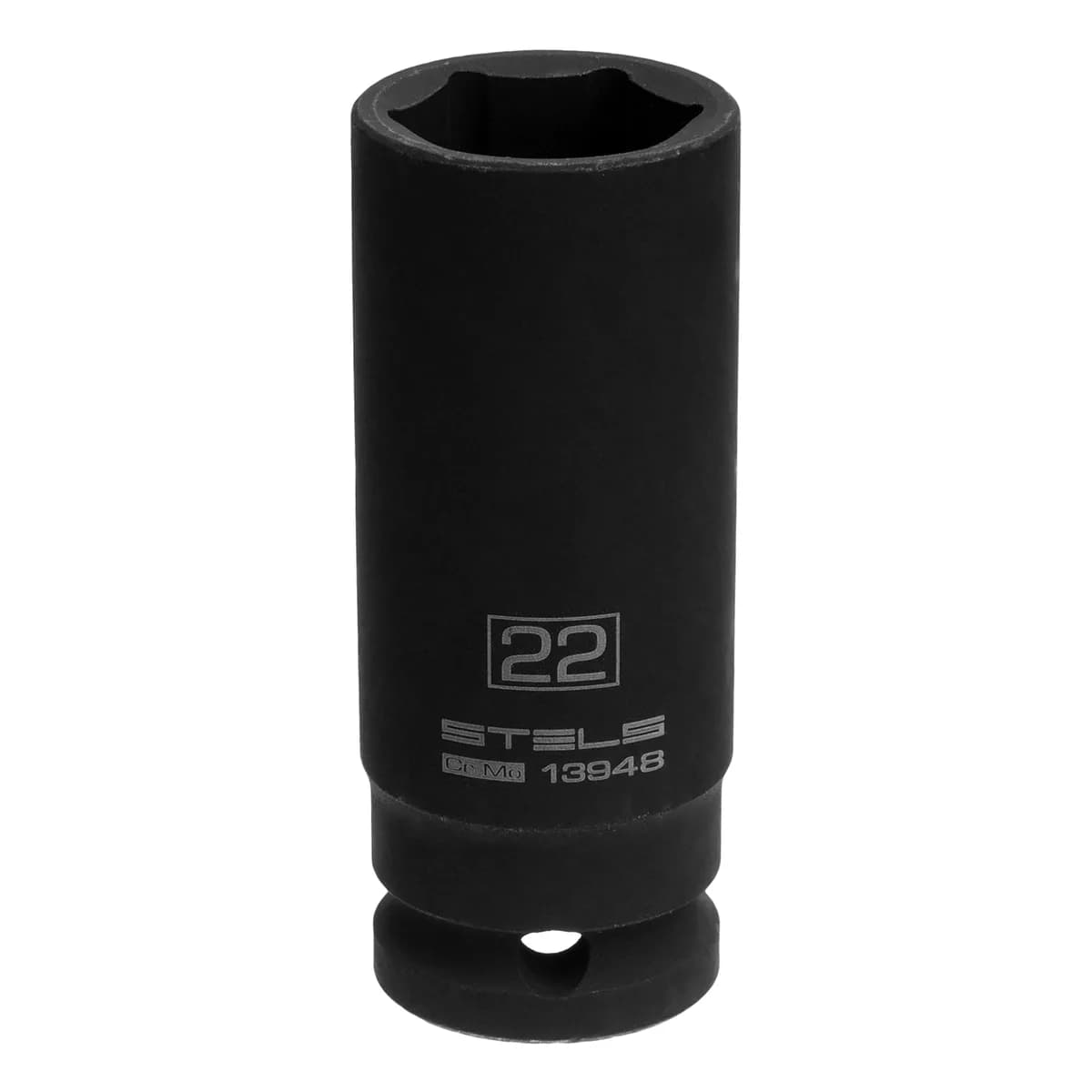 Головка ударная удлиненная шестигранная, 22 мм, 1/2", CrMo// Stels